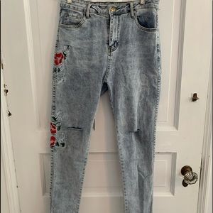 Floral Stretchy Women’s Jeans